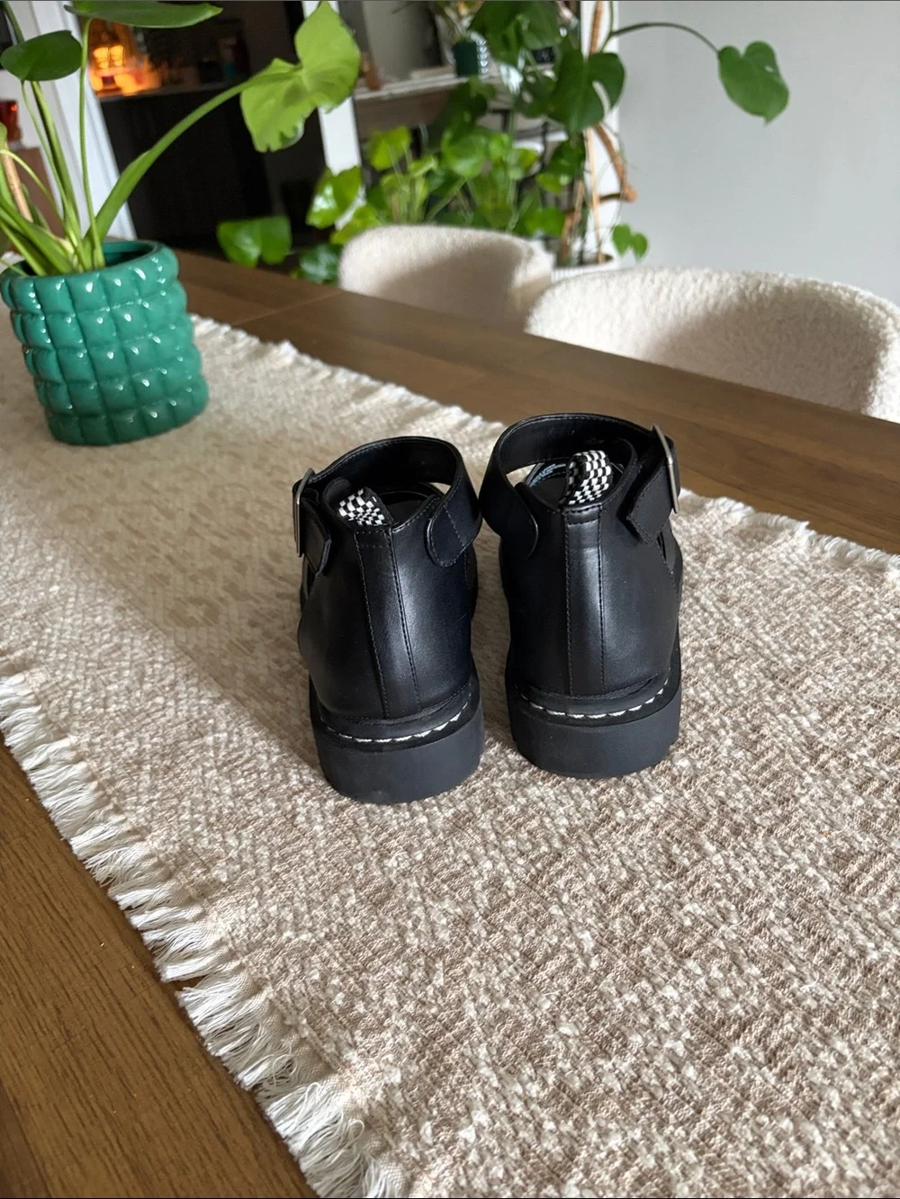 wild fable Black Strappy Platform Sandals for Kids